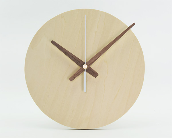 天然木貼り時計針セット（取り付け例）